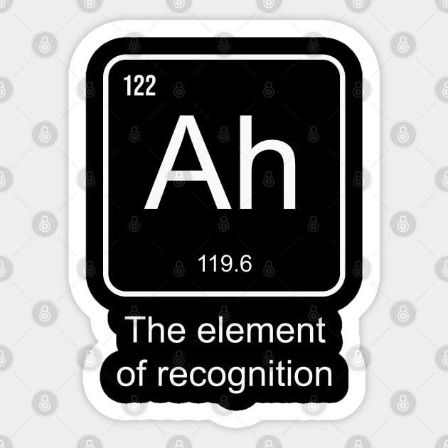 Periodic Table Element Ah Sticker by Delta V Art